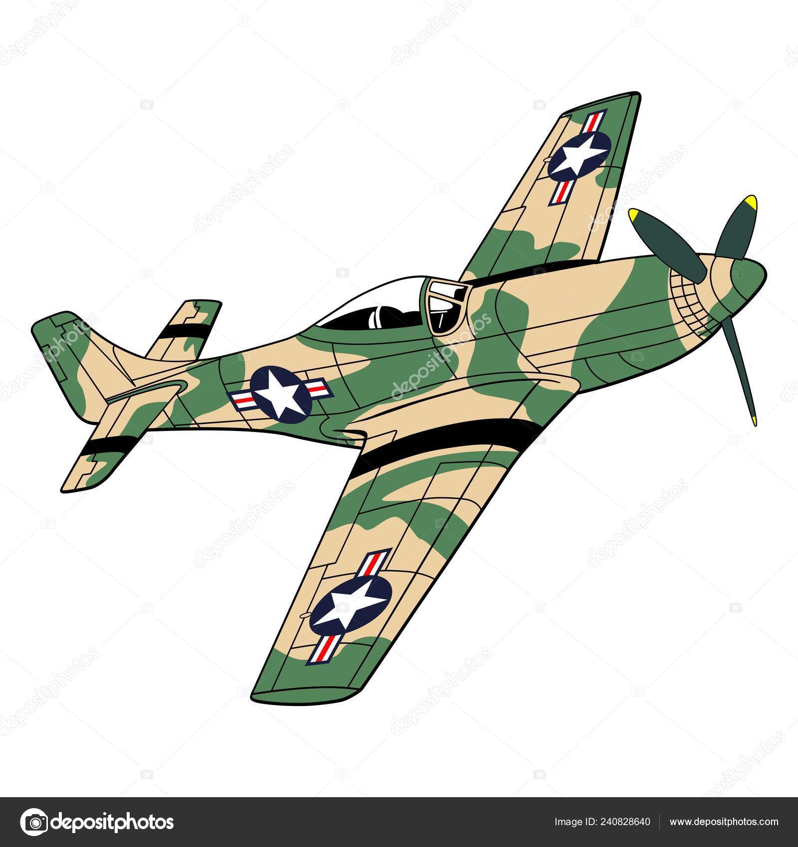 Fighter Aircraft American Camouflage Color Stock Vector Image by ©samandale  #240828640