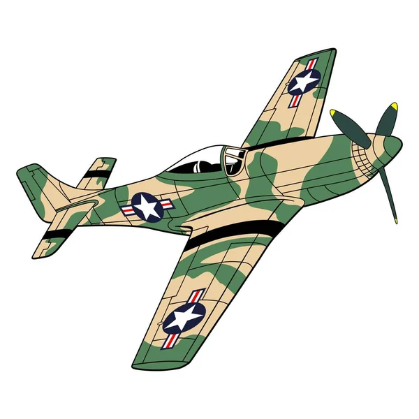 アメリカの戦闘機の迷彩色 — ストックベクタ