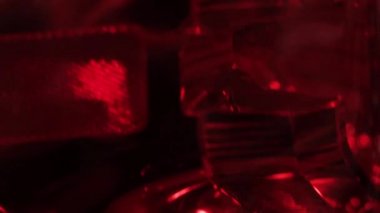 kırmızı araba farı yakın. Ulaşım ve araç konsepti, prestijli otomobil