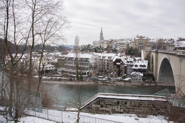 Bern Város Tél Svájc Európában — Stock Fotó