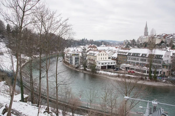Kota Bern Musim Dingin Swiss Eropa — Stok Foto
