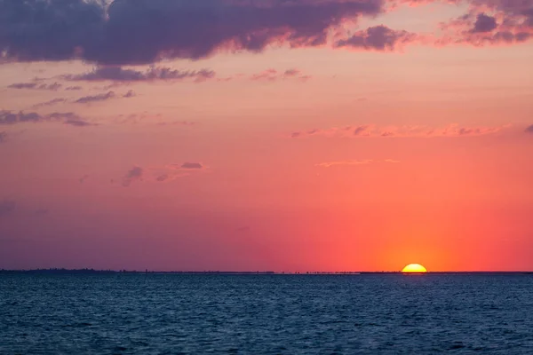 Захід Сонця Азовському Морі — стокове фото