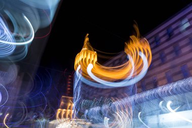 Gece şehri Dnipro, Ukrayna