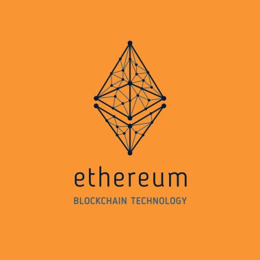 Ethereum simge vektör simgesi