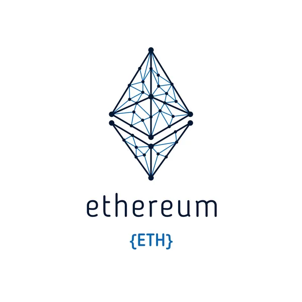 Ethereum σύμβολο εικονίδιο του φορέα — Διανυσματικό Αρχείο