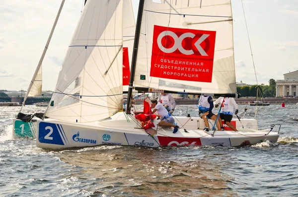 Baltic yacht week. Competitions yacht class J70 — Stock Photo, Image