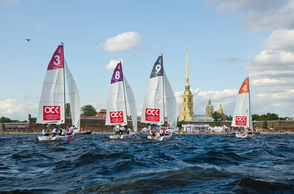 Semana del yate Báltico. Competiciones clase yate J70 —  Fotos de Stock