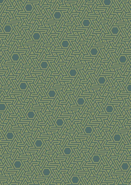 Векторный Геометрический Узор Построенный Шестиугольной Сетке Геометрический Исламский Орнамент Многоцветный — стоковый вектор