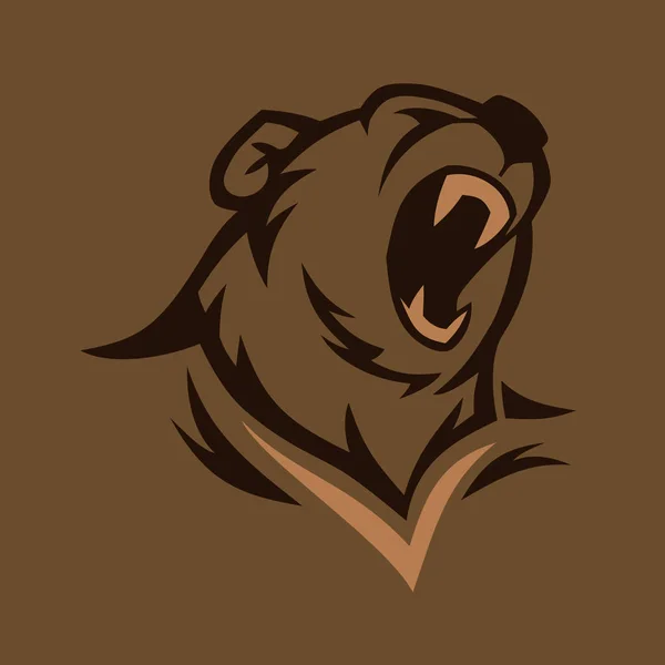 Oso cabeza vector — Vector de stock