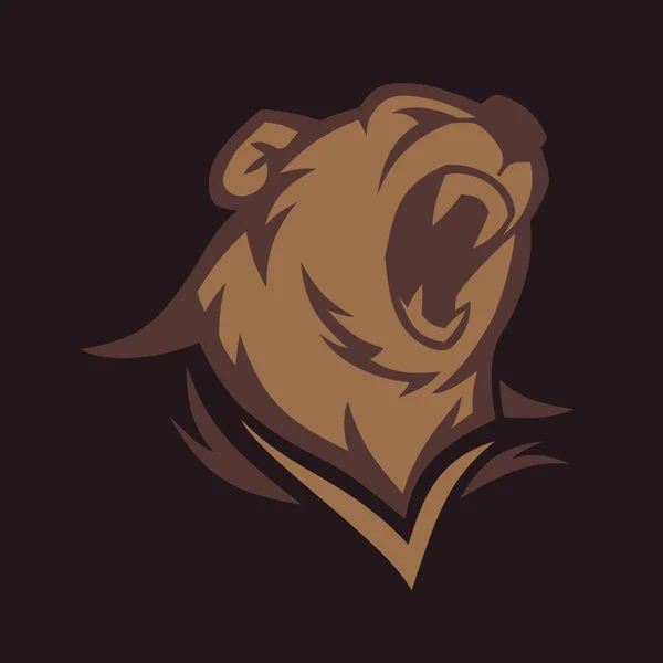 Vetor de cabeça urso — Vetor de Stock