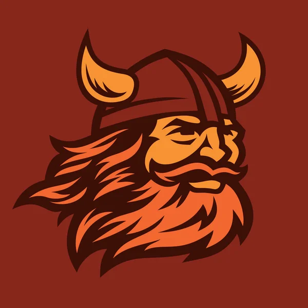 Imagen de vector de cabeza vikinga — Vector de stock