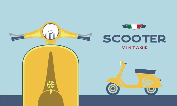 Retro scooter vectorafbeelding — Stockvector