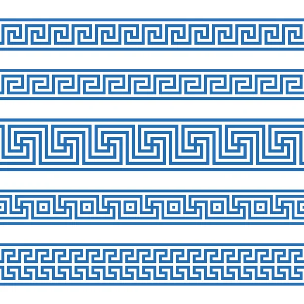 Ornamenti di frontiera greci — Vettoriale Stock