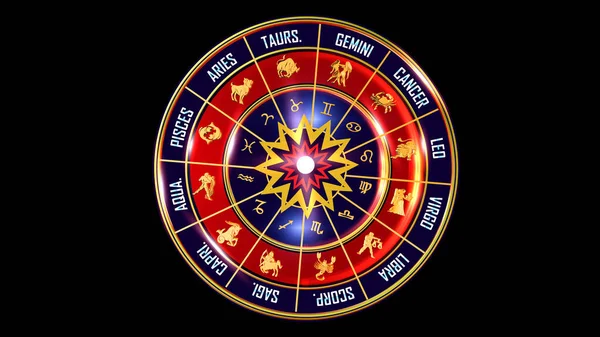 Zodiac Sign Astrology Numerology Use Clip News Show Openers Bumpers — Stock Photo, Image