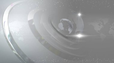 3D görüntüleme arkaplanı herhangi bir haber veya bilgi sunumu için mükemmeldir. Arka planda şık ve temiz bir düzen var.