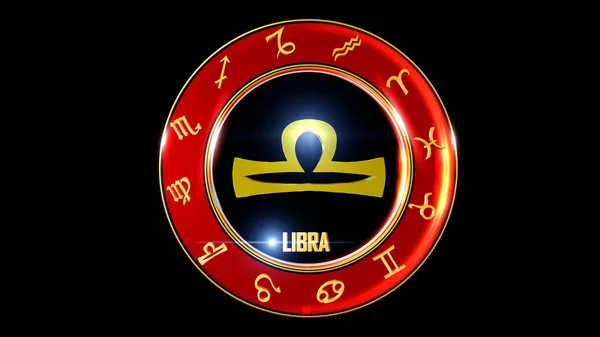 Renderização Zodiac Wheel Universo Laços Fundo Coloridos Use Para Melhorar — Fotografia de Stock