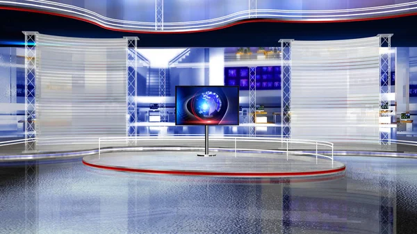 Representación Set Estudio Virtual Para Imágenes Croma Realice Visión Para — Foto de Stock