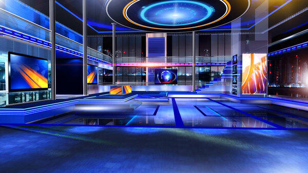 3D rendering Virtual set studio for chroma footage Realize your vision for a professional-looking studio  wherever you want it. With a simple setup, a few square feet of space, and Virtual Set