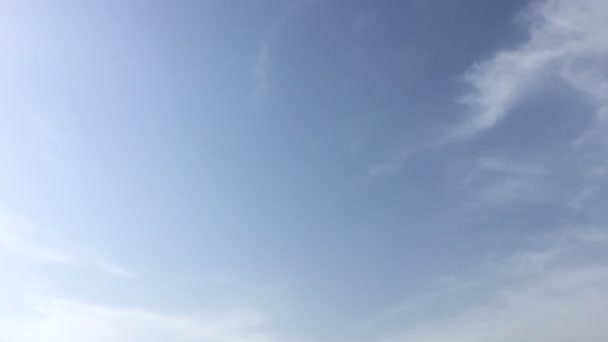 Прекрасне Блакитне Небо Фоном Хмар Небесні Хмари Небо Хмарами Погода — стокове відео