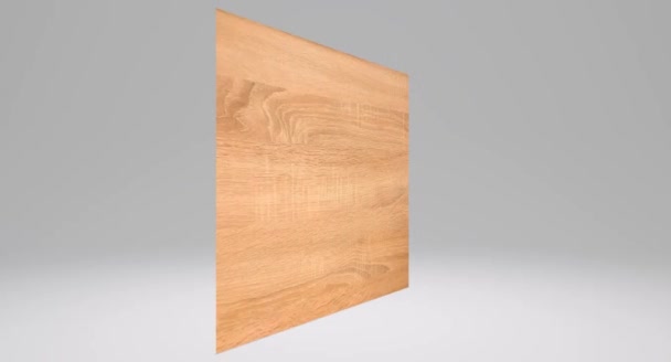 ウッド テクスチャ背景光風化素朴なオークです 木目調テクスチャを示す木製のニスを塗った塗料を色あせた 堅材板パターン テーブル上面の洗浄 — ストック動画
