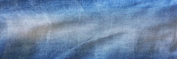 Blauwe Jeans Van Gewassen Denim Textuur Achtergrond Textuur Van Denim — Stockfoto