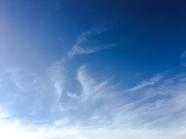 Vacker Blå Himmel Med Moln Bakgrund Himmelmoln Himmel Med Moln — Stockfoto