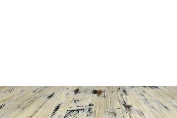 Régi Festett Mosott Tölgy Asztal Elszigetelt Fehér Background Fából Készült — Stock Fotó