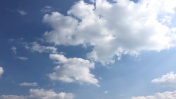 Krásná Modrá Obloha Mraky Pozadí Obloha Clouds Sky Mraky Počasí — Stock video