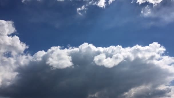 Vackra Moln Med Blå Himmel Bakgrund Himmel Med Moln Väder — Stockvideo