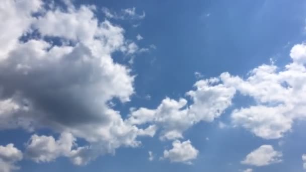 Hermosas Nubes Con Fondo Cielo Azul Cielo Con Nubes Tiempo — Vídeos de Stock