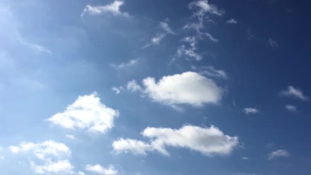 Hermosas Nubes Con Fondo Cielo Azul Cielo Con Nubes Tiempo — Vídeos de Stock