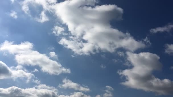 Bellissime Nuvole Con Sfondo Cielo Blu Cielo Con Nuvole Meteo — Video Stock