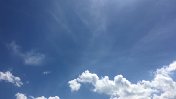 Hermosas Nubes Con Fondo Cielo Azul Cielo Con Nubes Tiempo — Vídeo de stock