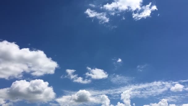 Красивые Облака Голубым Небом Небо Облаками Погода Природа Облако Голубое — стоковое видео