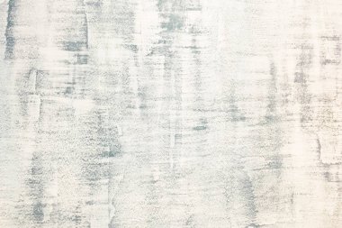 Soyut yıpranmış doku, kırsal odadaki eski alçı rengi açık gri ve eskimiş beyaz tuğlalı duvar arka planı..