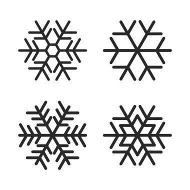 kar taneleri simgesi toplama. vektör şekli