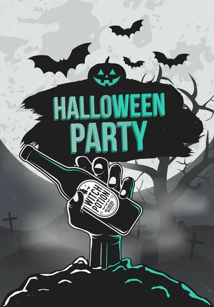 Renkli yaratıcı Cadılar Bayramı kartı vektör çizim 