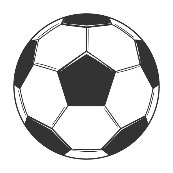 Ilustração Vetorial Bola Futebol Isolada Fundo Branco —  Vetores de Stock
