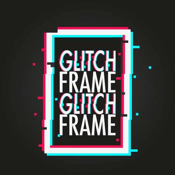 Illustrazione Vettoriale Del Banner Creativo Pubblicitario Glitch — Vettoriale Stock