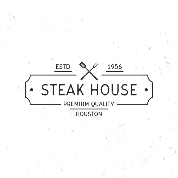 Vektorillustration Kreativa Restaurang Logotyp Med Bestick — Stock vektor