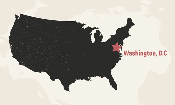 Vector Ilustración Une Estados América Mapa — Vector de stock