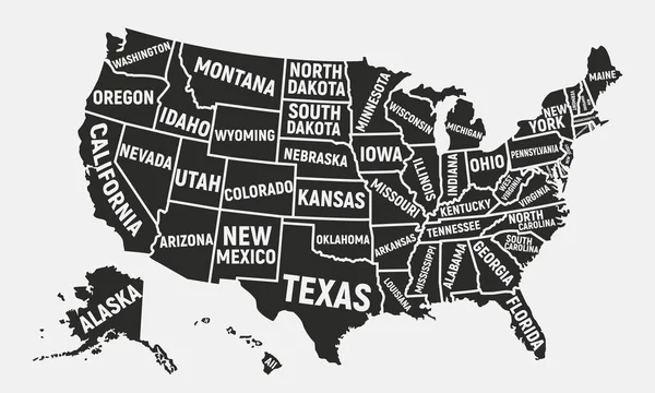 Vector Illustration Unites States America Map — Stock Vector