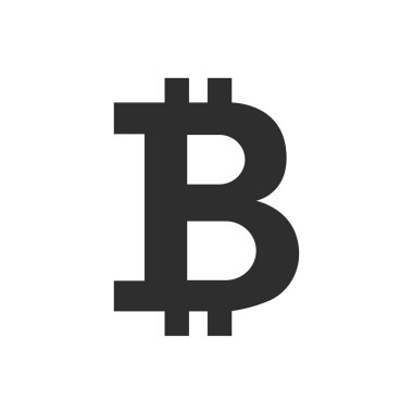 Bitcoin simgesi vektör illüstrasyonu  