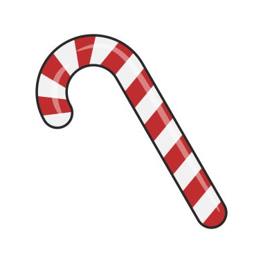 Karikatür Noel şeker kamışı simgesi. 