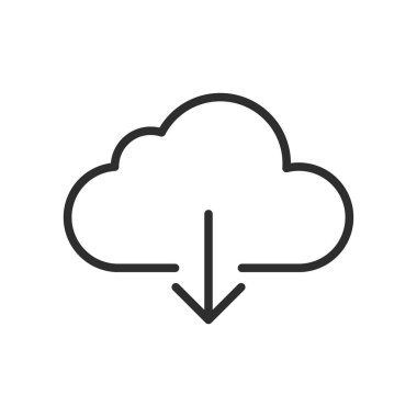 bulut indirme vektörü simgesi