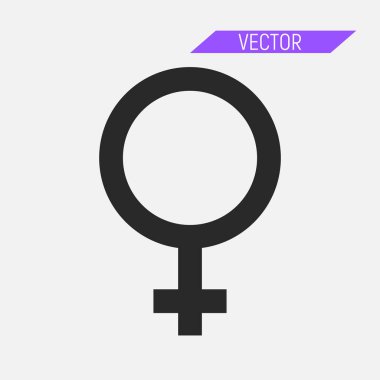 Kadın sembolü. simge vektör illüstrasyon   