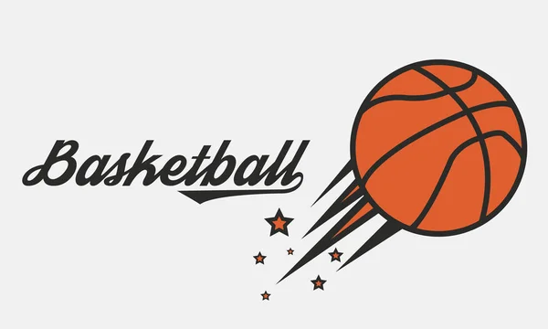 Basketball Icon Flying Basketball Ball Element Design Logos Banners Flyers — Stock Vector