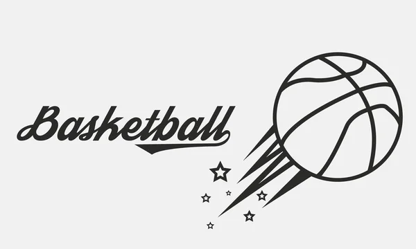 Basketball Icon Flying Basketball Ball Element Design Logos Banners Flyers — Stock Vector