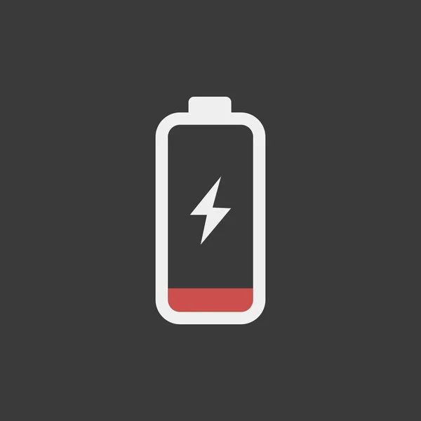 Ilustração Vetor Bateria Fraca — Vetor de Stock