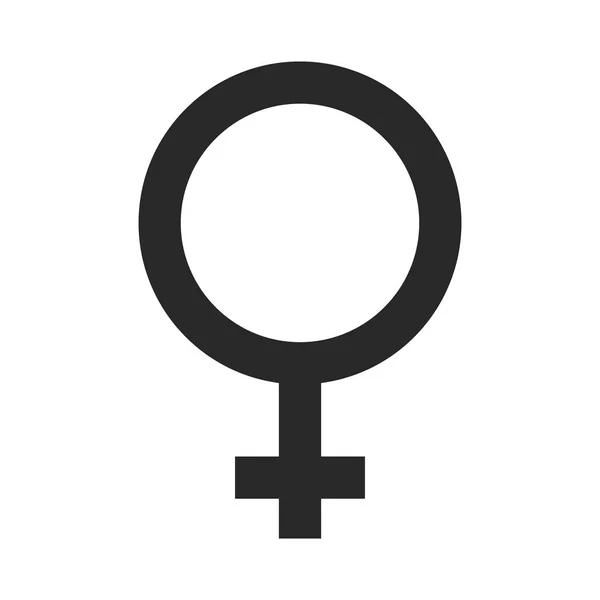 Simbolo Femminile Icona Vettoriale Illustrazione — Vettoriale Stock